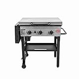 Char-Griller® Flat Iron 3-Burner Propane Gas Flat-Top Griddle with Steel...