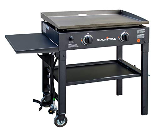 Blackstone Flat Top Gas Grill Griddle 2 Burner Propane Fuelled Rear Grease...