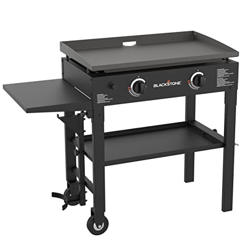 Blackstone Flat Top Gas Grill Griddle 2 Burner Propane Fuelled Rear Grease...