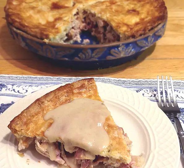 Slice of Moravian Chicken Pie Recipe