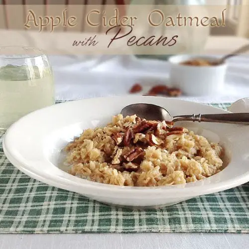 Apple Cider Oatmeal with PEcans