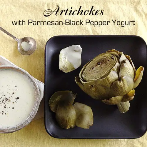 Artichokes with Parmesan-Black Pepper Yogurt