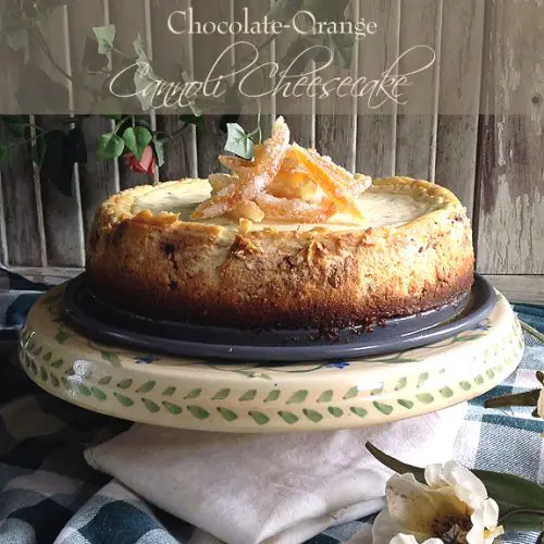 Chocolate-Orange Cannoli Cheesecake