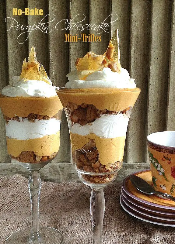 No-Bake Pumpkin Cheesecake Mini Trifles