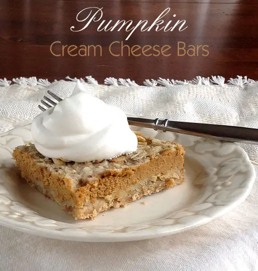 Pumpkin Cream Cheese Bars Recipe