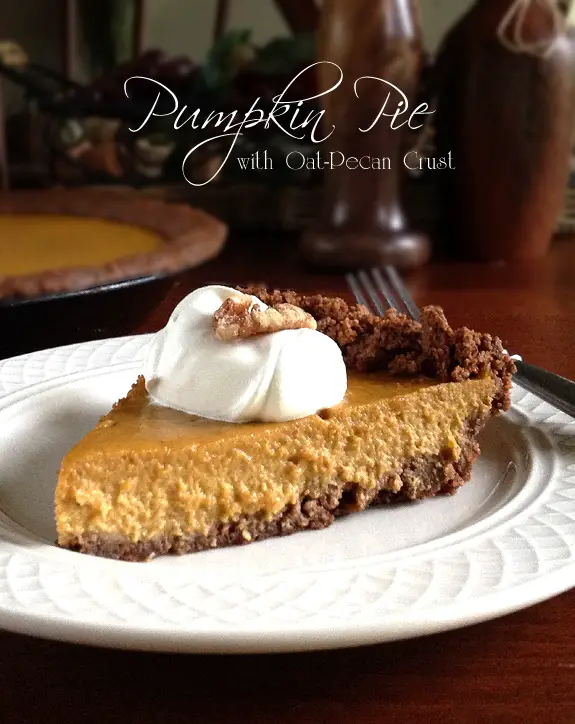 Pumpkin Pie with Oat Pecan Crust
