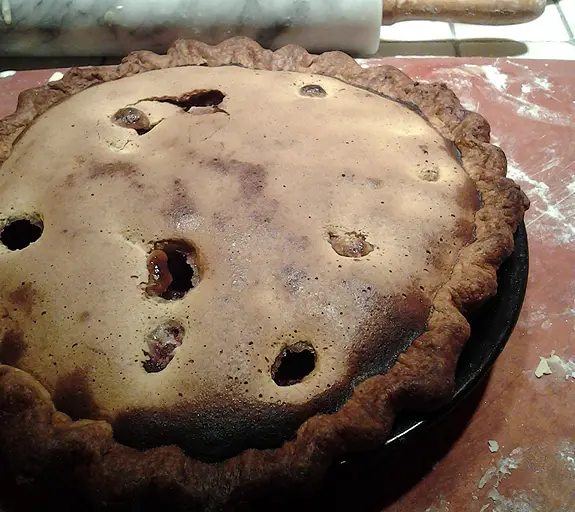 Raspberry-Brown Butter Custard Pie